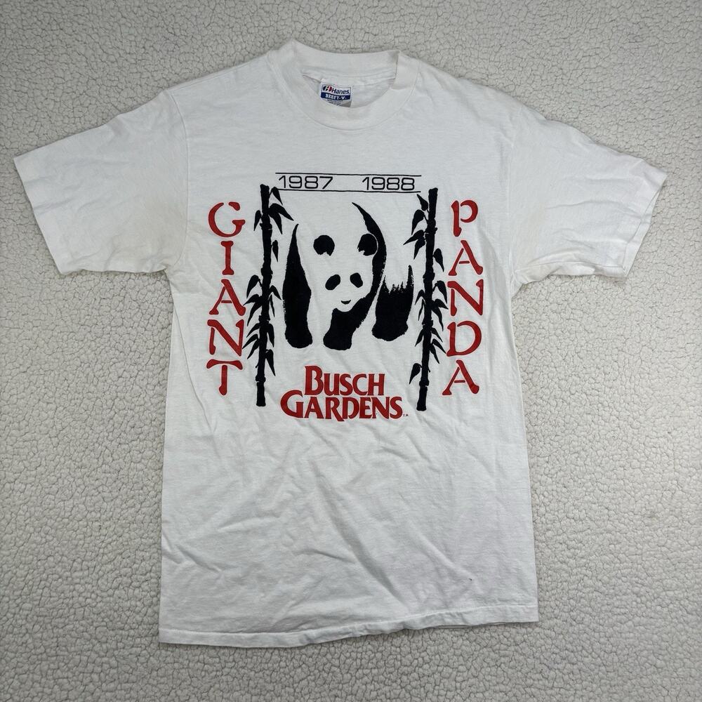 Vintage 1987-88 Busch Gardens Giant Panda Graphic‎ T Shirt Mens M Single Stitch